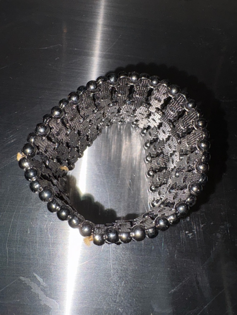 Rhinestone Silver-Tone Stretch Bracelet - Sparkling Women's Jewelry - Picture 3 of 4